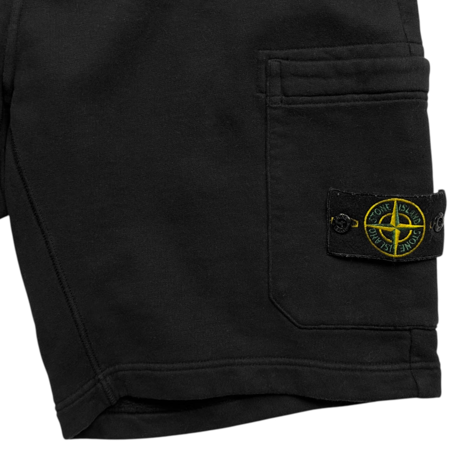 A/W 20 Stone Island Cotton Jersey Cargo Shorts - Black