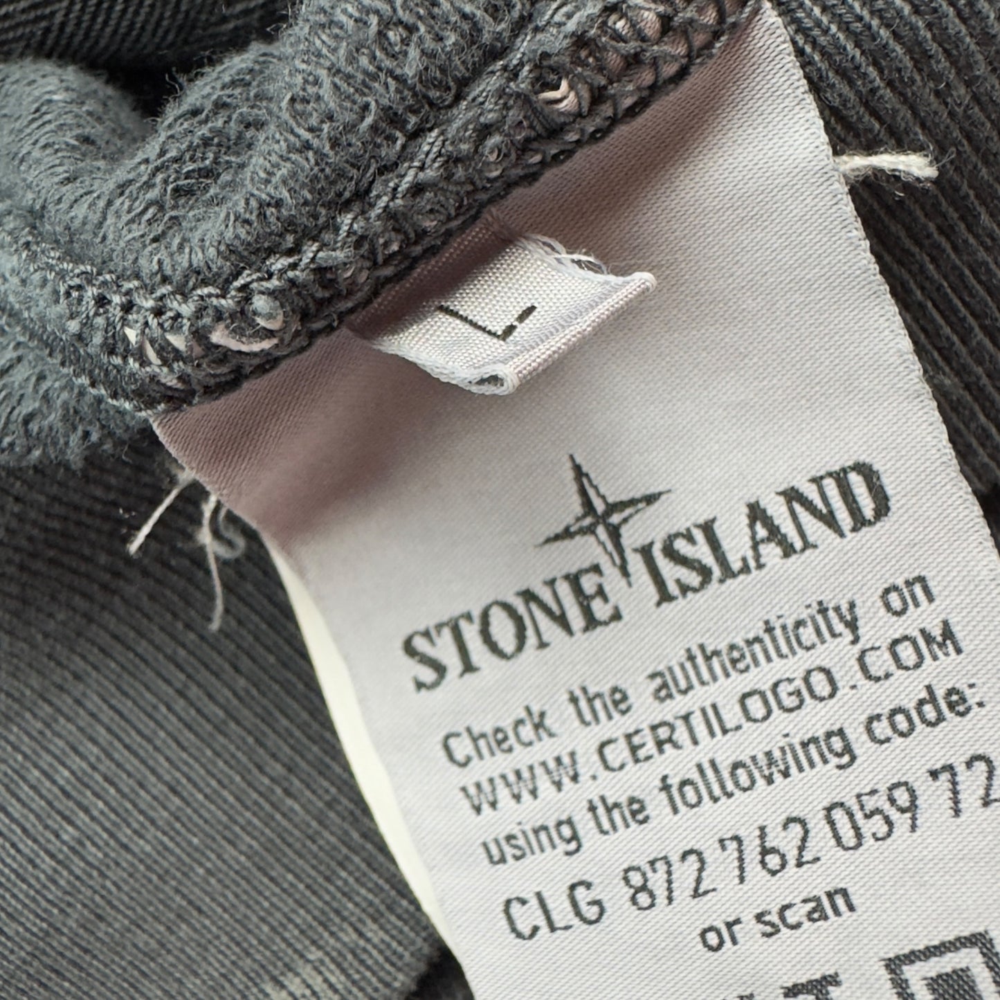 S/S 18 Stone Island Full Zip Hoodie - Dark Grey
