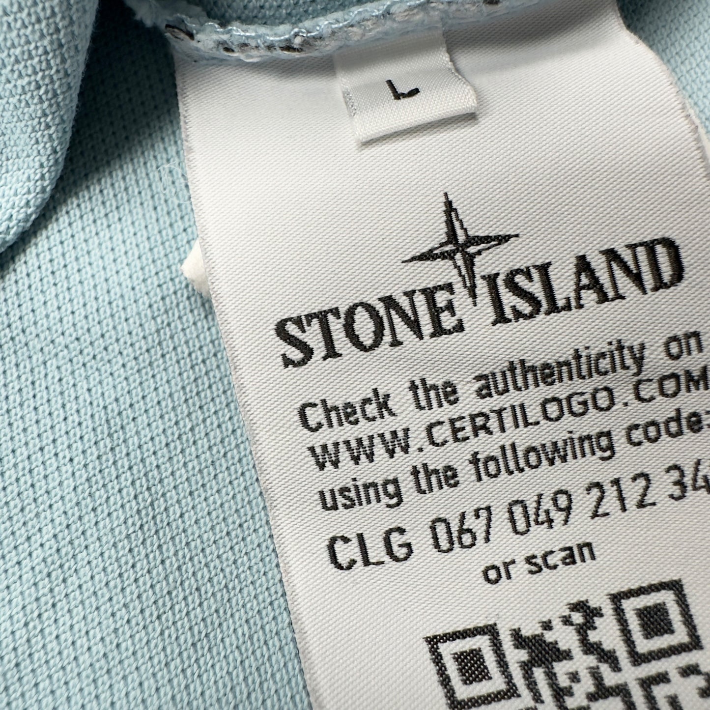S/S 17 Stone Island Polo Shirt - Baby Blue