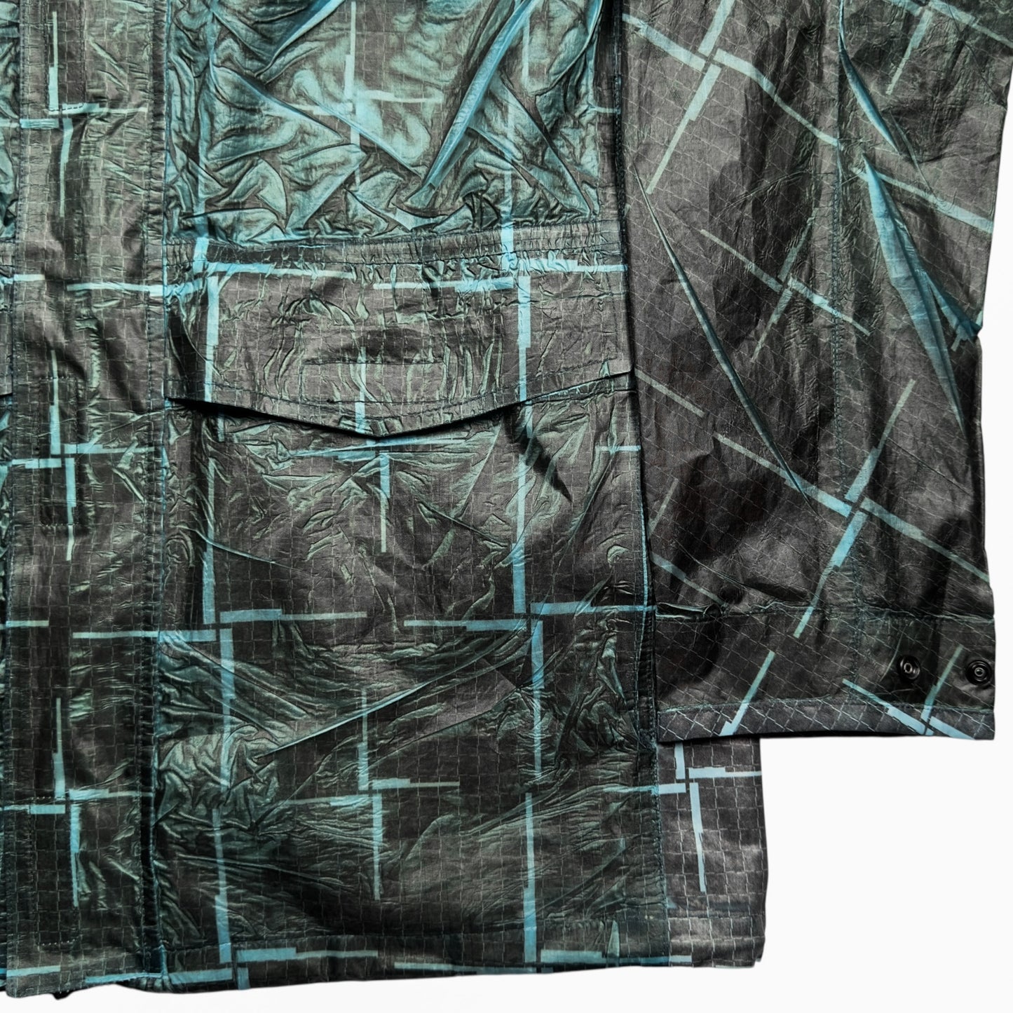 S/S 17 Stone Island Paper Poly SI House Check Grid Jacket