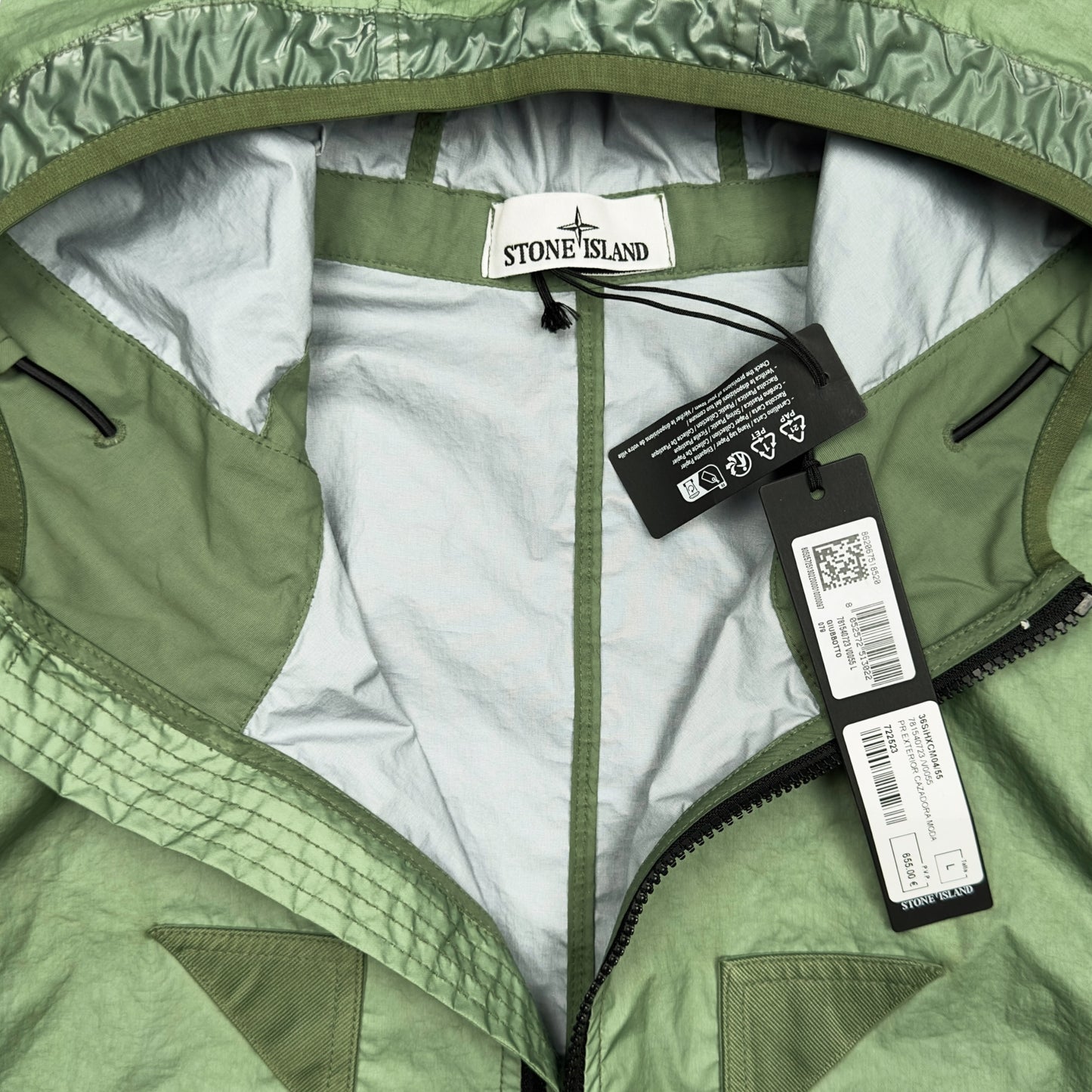 S/S 23 Stone Island Membrana 3L TC Jacket - Sage Green