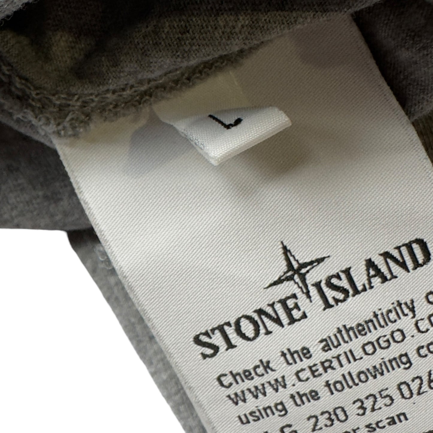 S/S 17 Stone Island Long Sleeve Patch T-Shirt - Grey