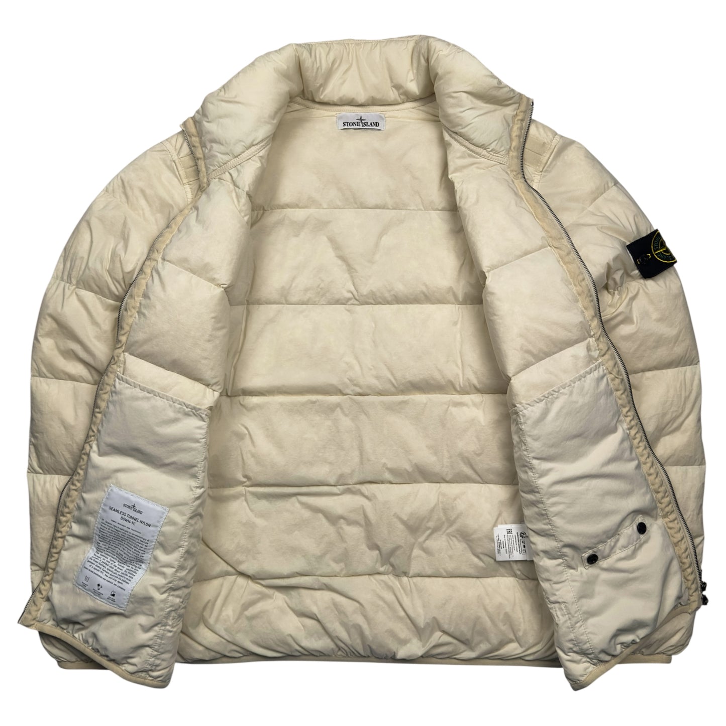 A/W 23 Stone Island Seamless Tunnel Nylon Down TC Puffer Jacket - Cream