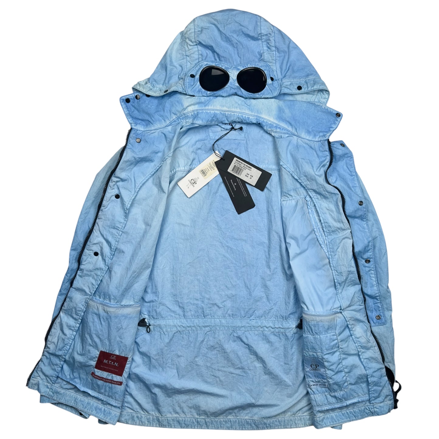 C.P. Company M.T.t.N. Internally Coloured Envelope La Mille Goggle Jacket - Blue