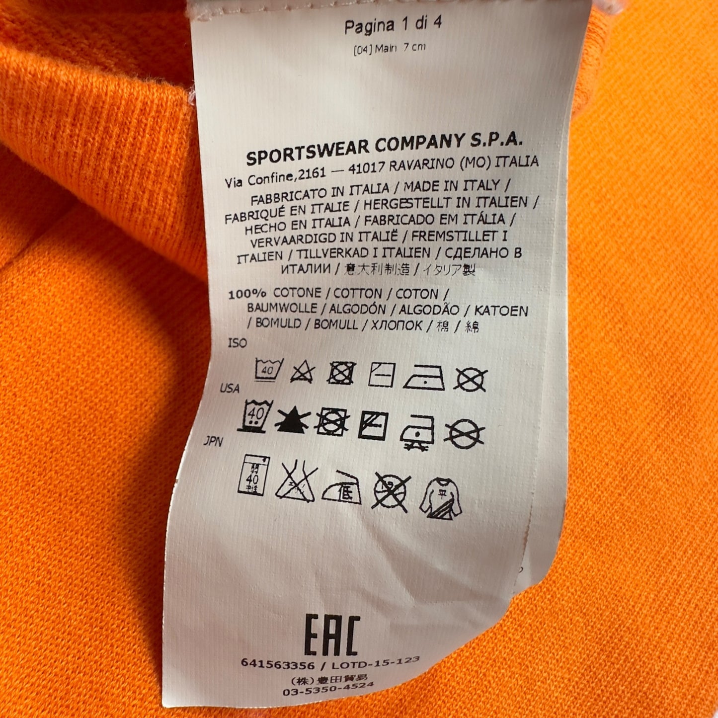 S/S 16 Stone Island Quarter Zip Sweater - Orange