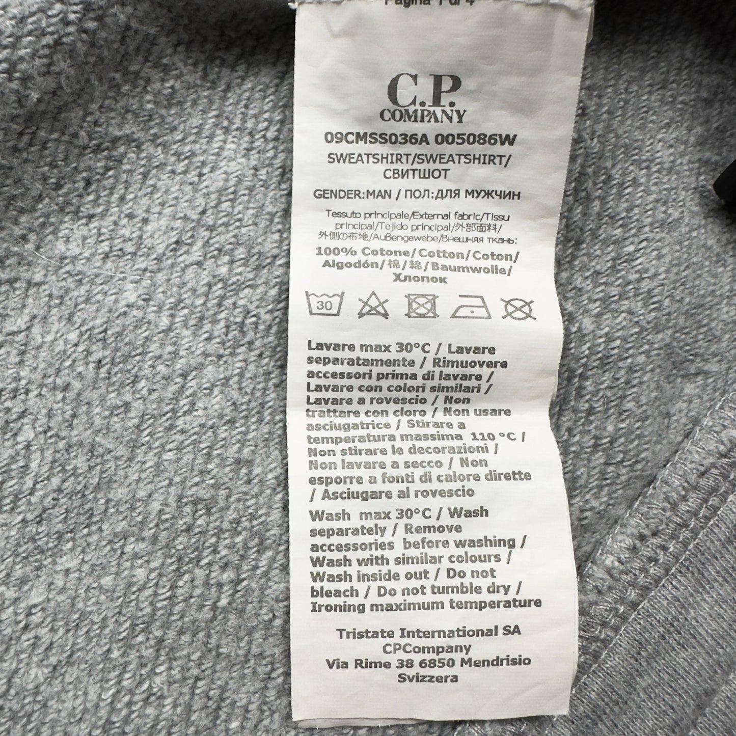 C.P. Company Full Zip Hoodie - Grey