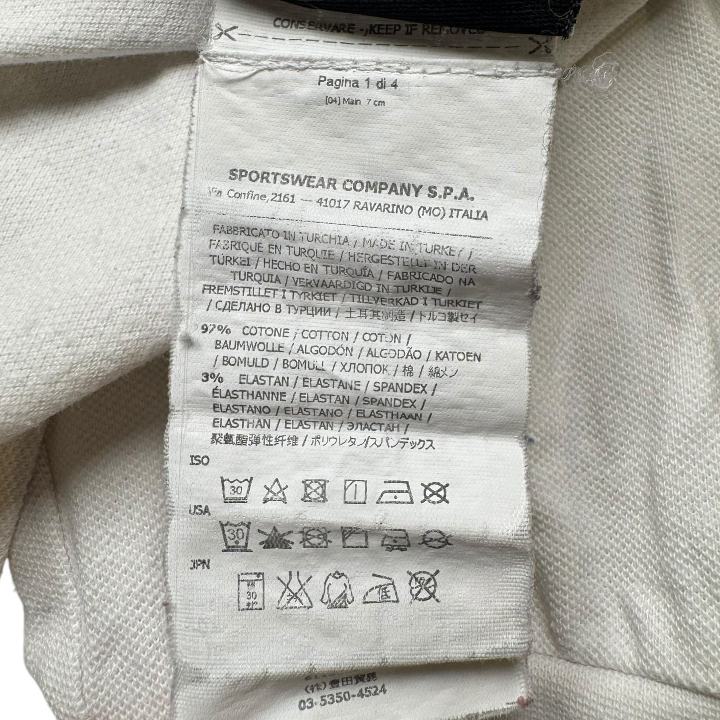 A/W 14 Stone Island Long Sleeve Polo Shirt - White