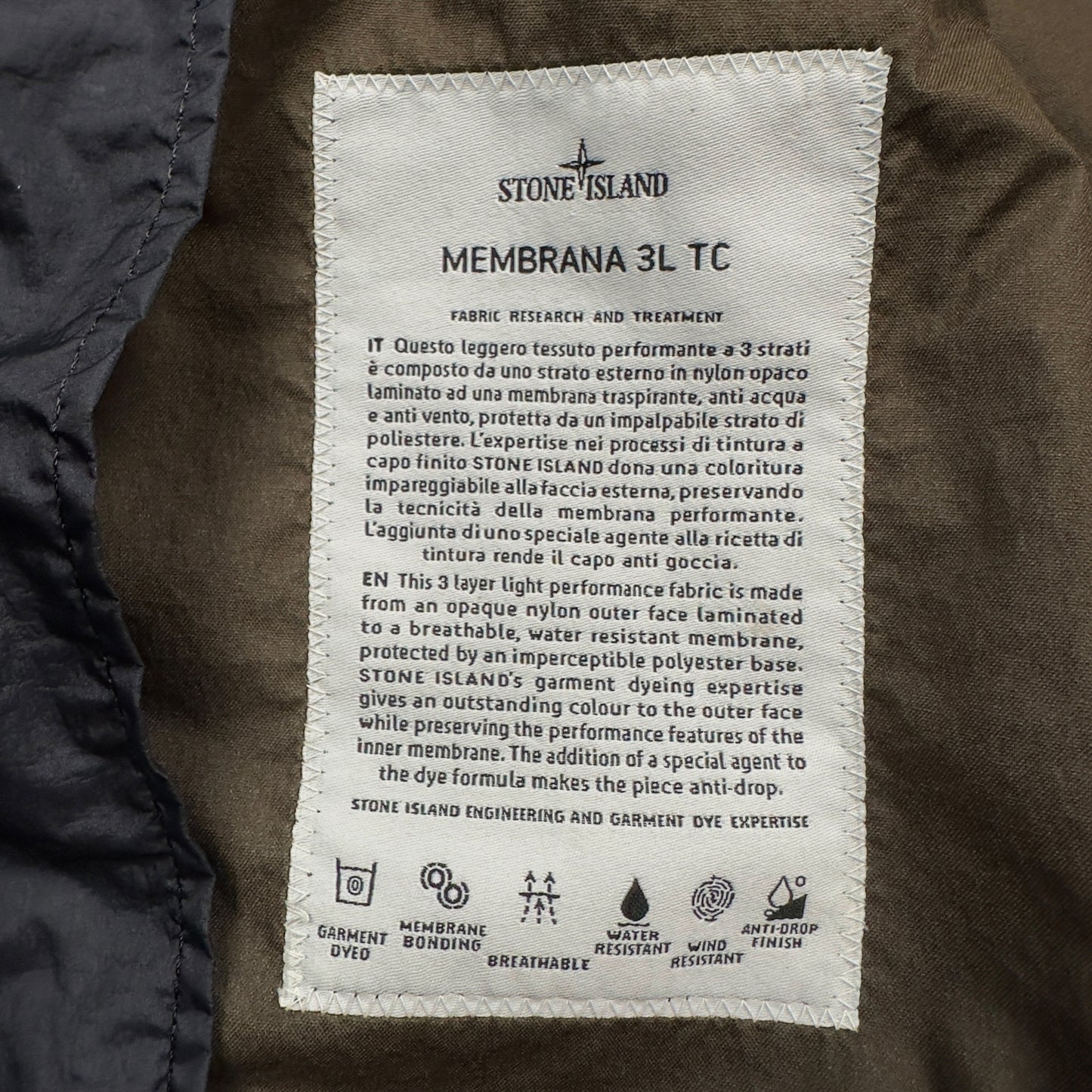 S/S 15 Stone Island Membrana 3L TC Jacket - Navy