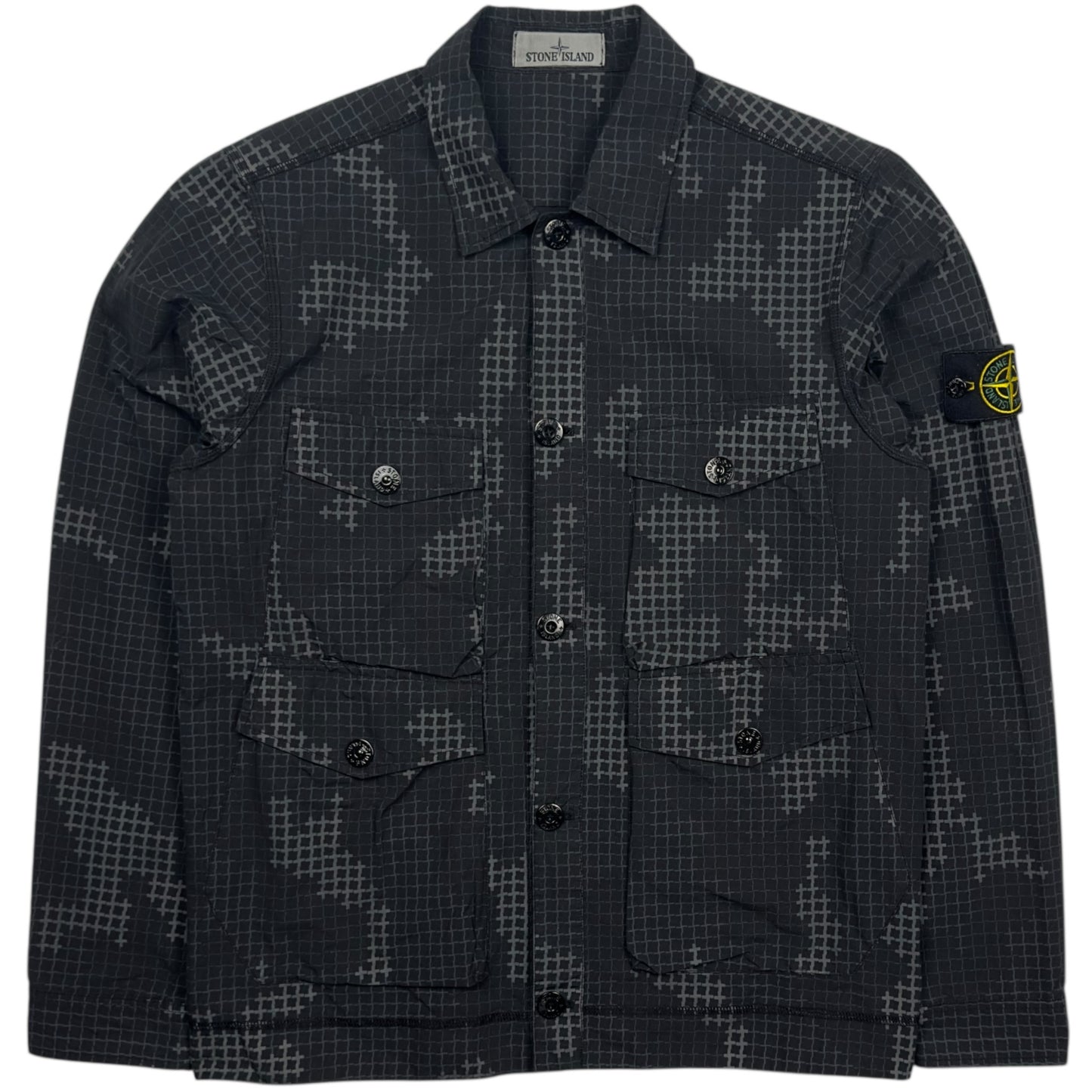 A/W 17 Stone Island Grid Check Camo Overshirt