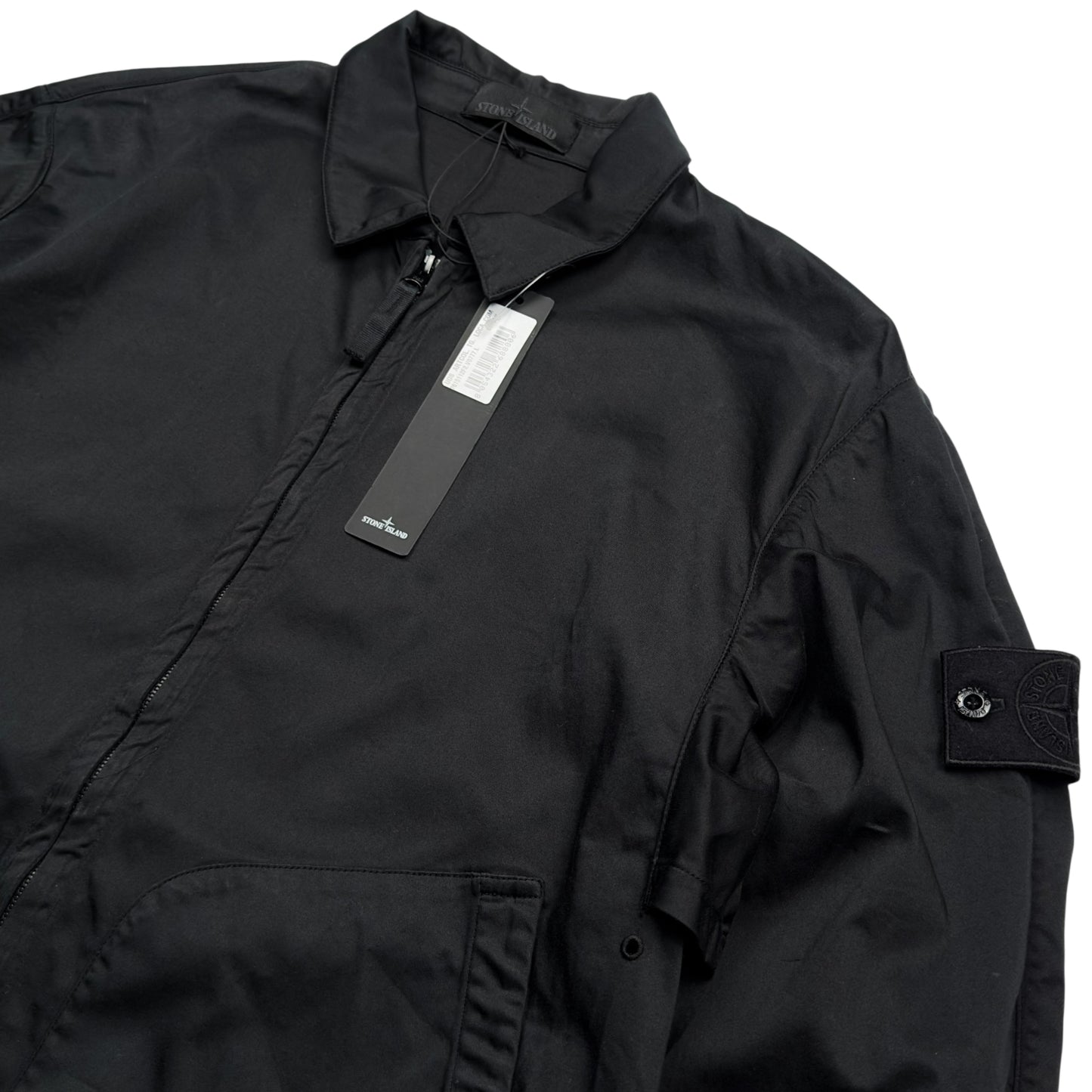 S/S 22 Stone Island Ghost Stretch Cotton Overshirt - Black