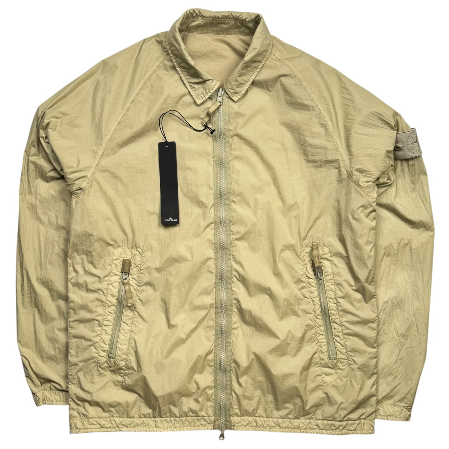 S/S 21 Stone Island Reversible Stretch Cotton Tela / Resin Treated Nylon Ghost Overshirt