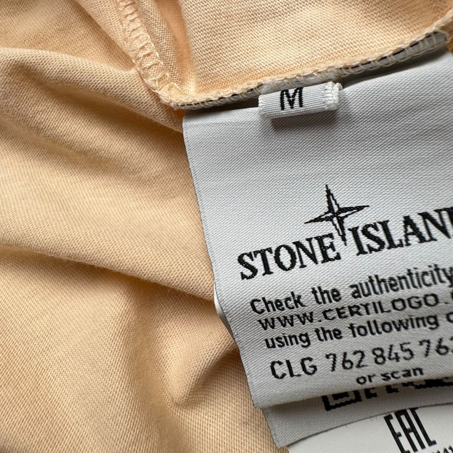 S/S 18 Stone Island Patch T-Shirt - Peach