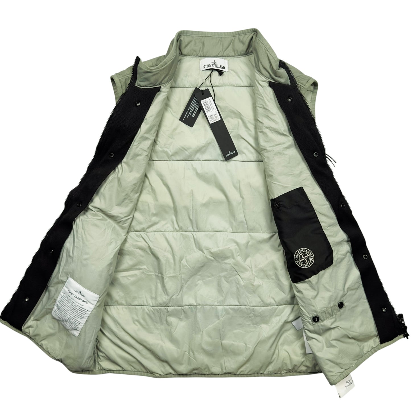 S/S 25 Stone Island Run Proof Nylon Mesh TC - Sage Green