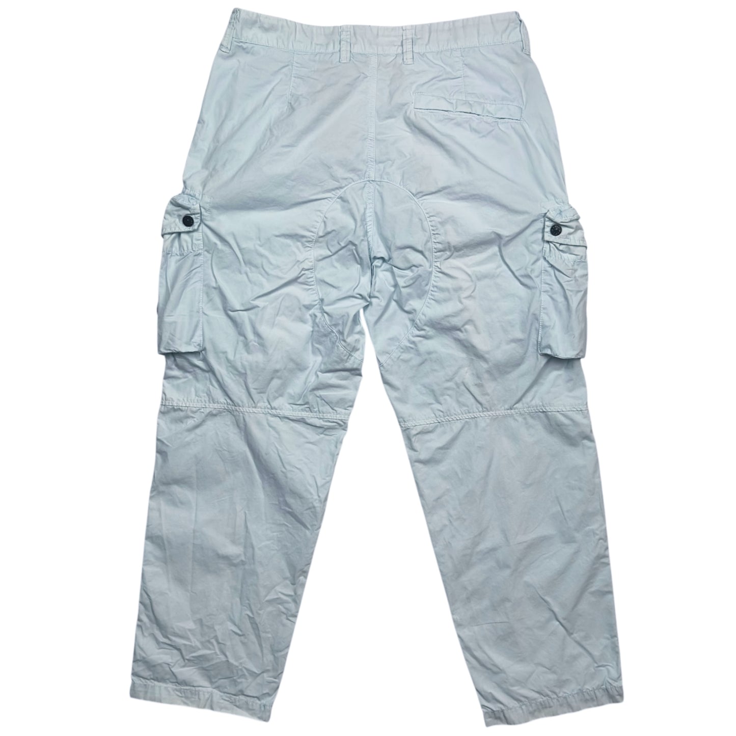 S/S 21 Stone Island Loose Fit Cotton Cargo Trousers 32 LO - Sky Blue