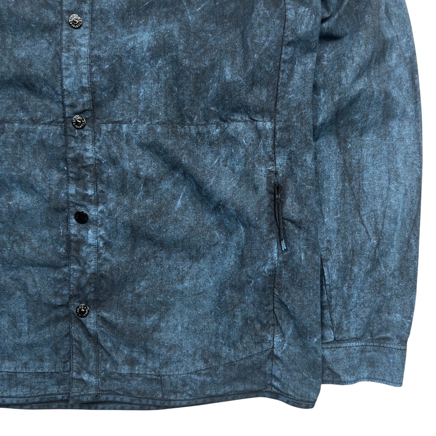 S/S 17 Stone Island House Check Grid Overshirt With Dust Colour Treatment