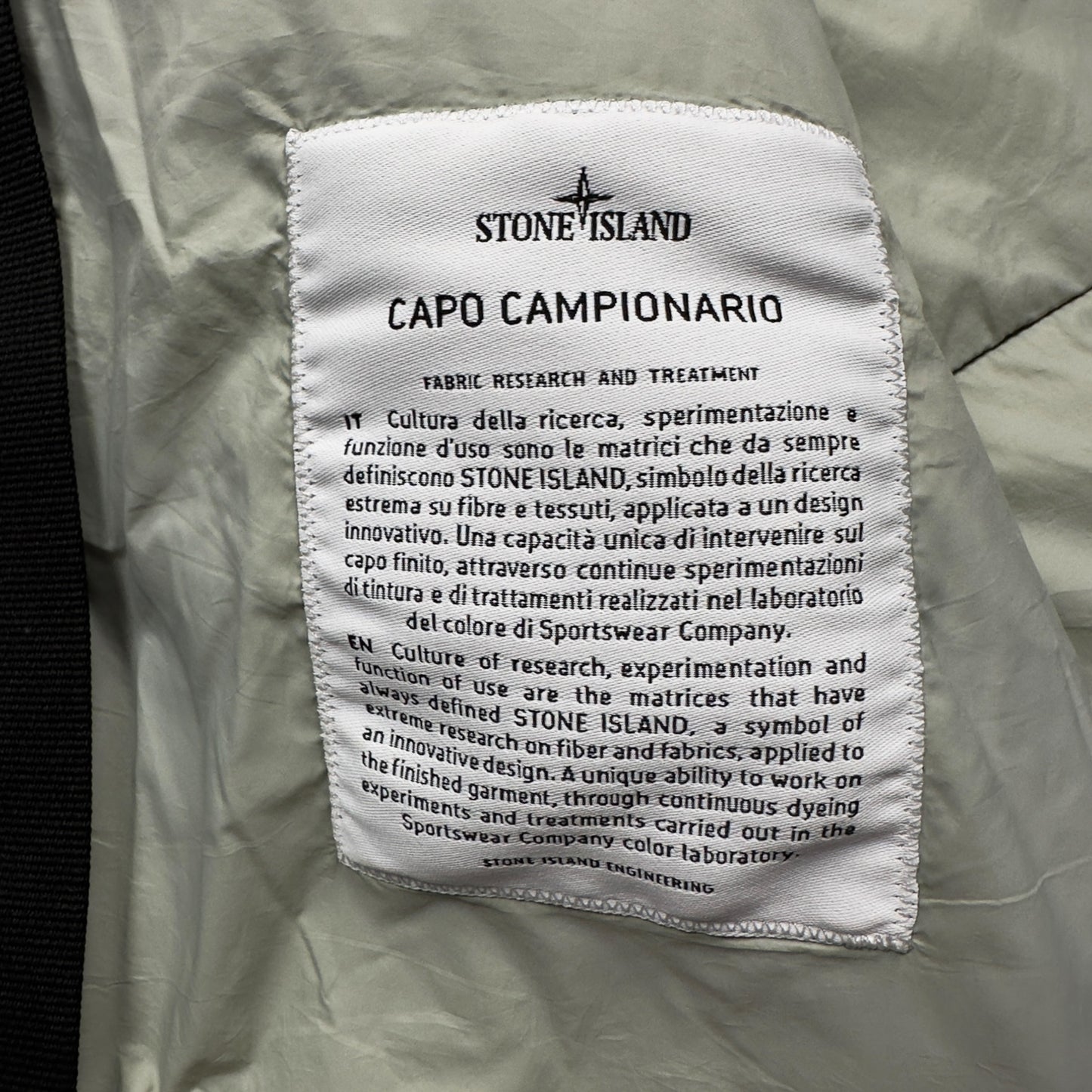 S/S 25 Stone Island Run Proof Nylon Mesh TC - Sage Green