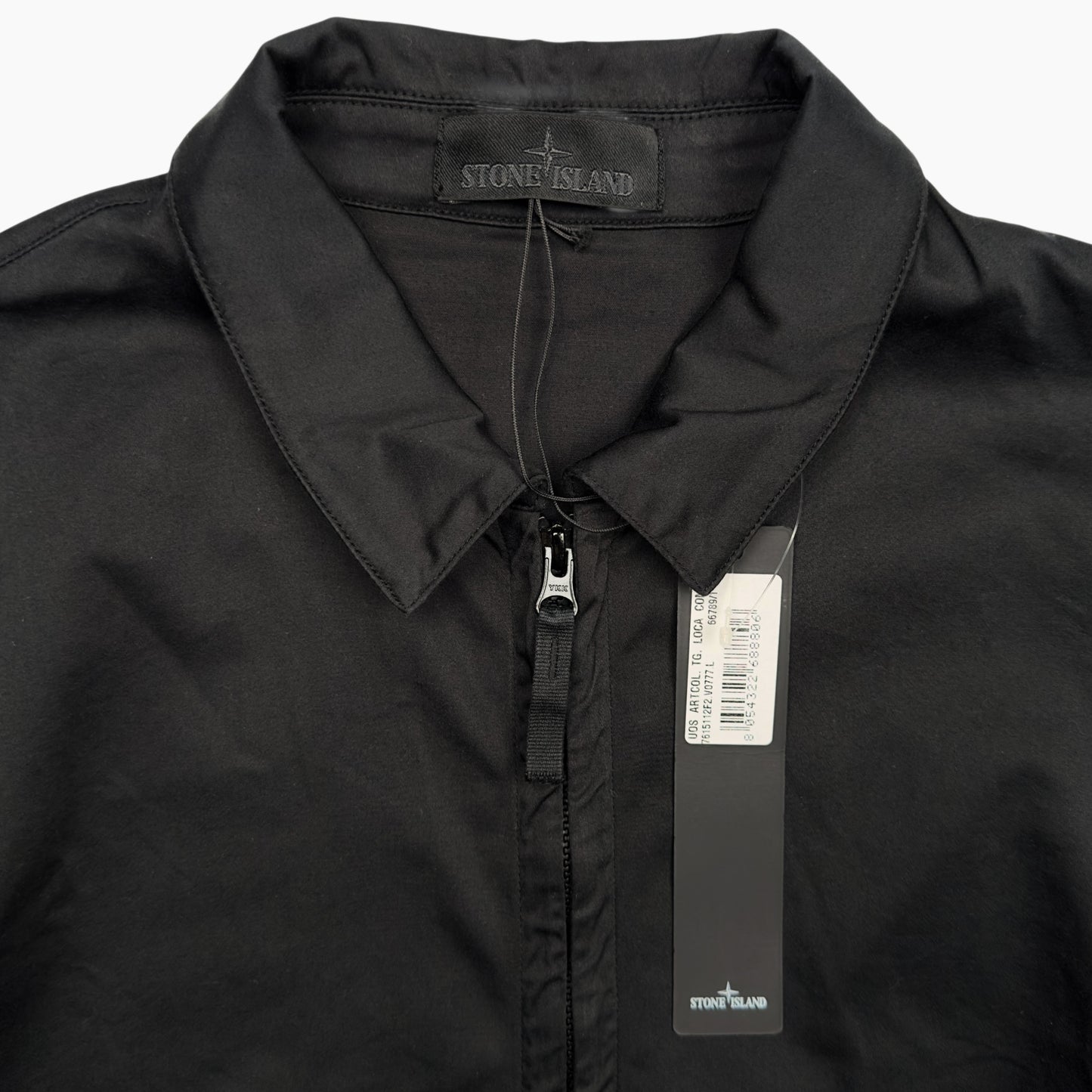 S/S 22 Stone Island Ghost Stretch Cotton Overshirt - Black
