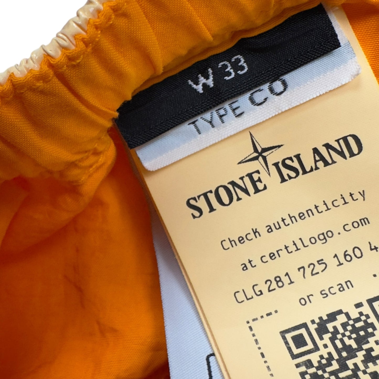 S/S 23 Stone Island Marina Rip Stop Prismatico Shorts - Orange