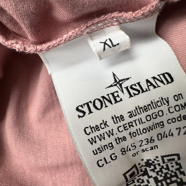 Stone Island Patch T-Shirt - Pink