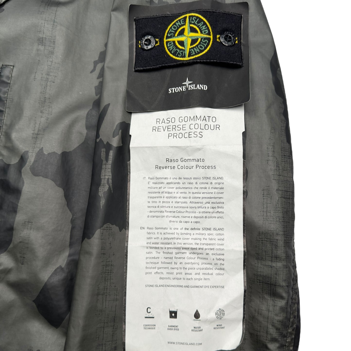 S/S 15 Stone Island Reverse Colour Process Raso Gommato Trench Coat