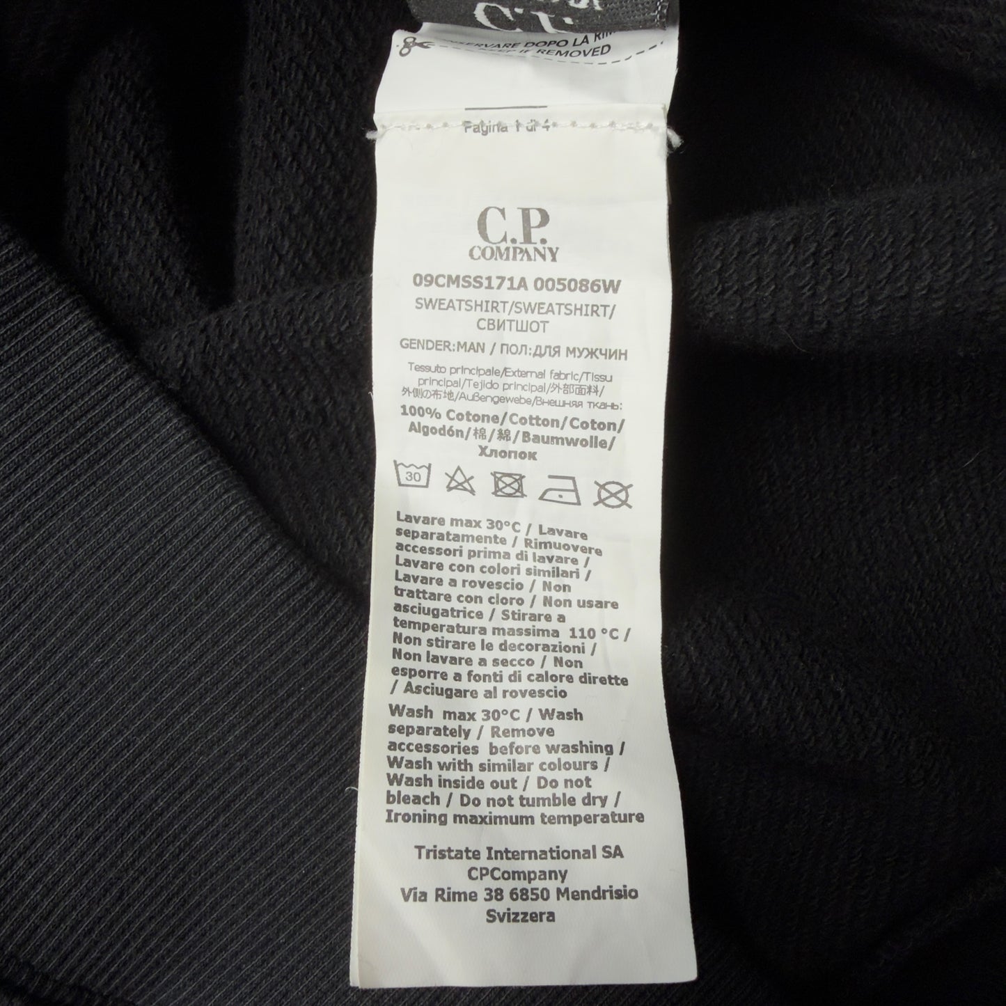 C.P. Company Urban Protection Crewneck Sweater - Black
