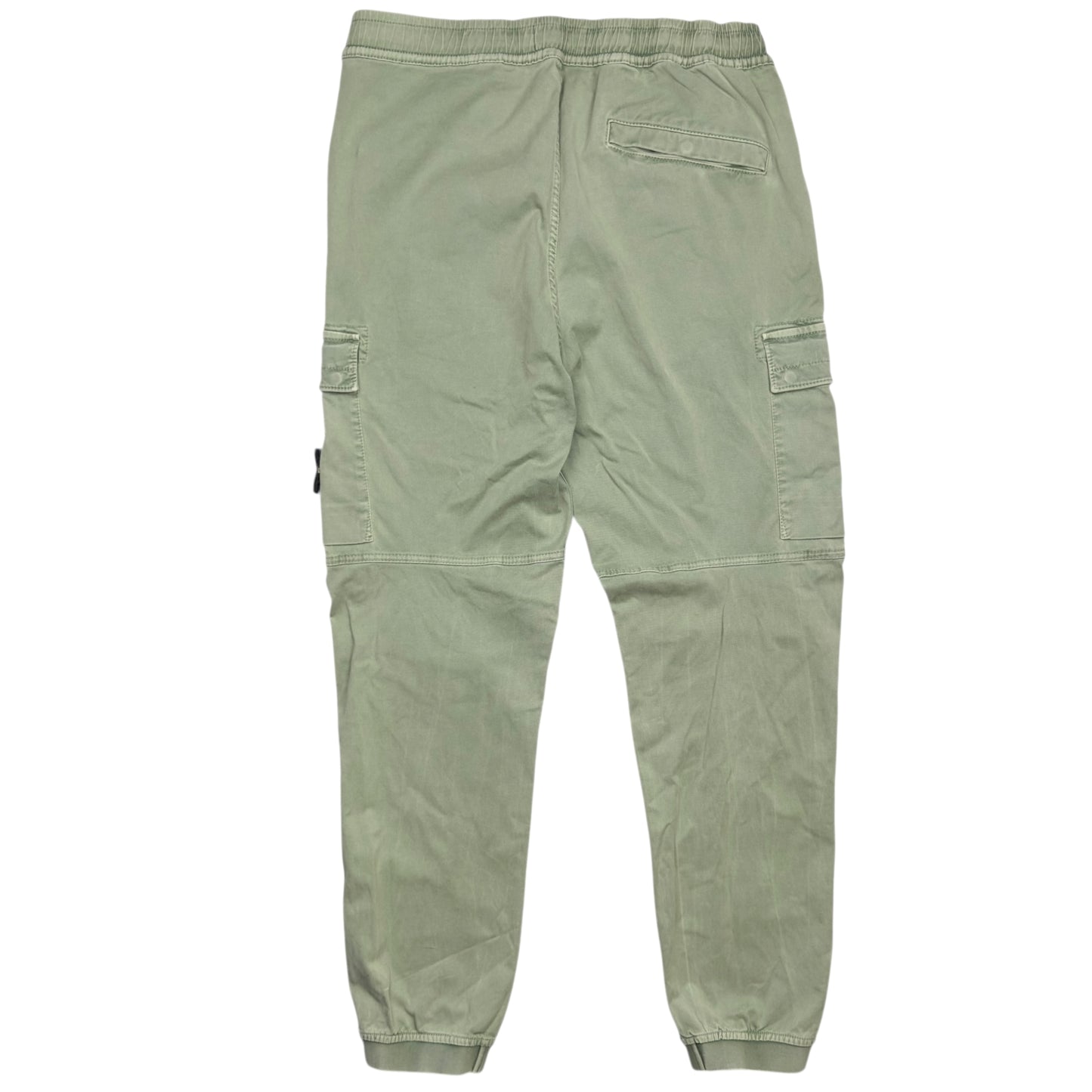 A/W 22 Stone Island Old Effect Cotton Cargo Trousers 32 RE-T - Light Green