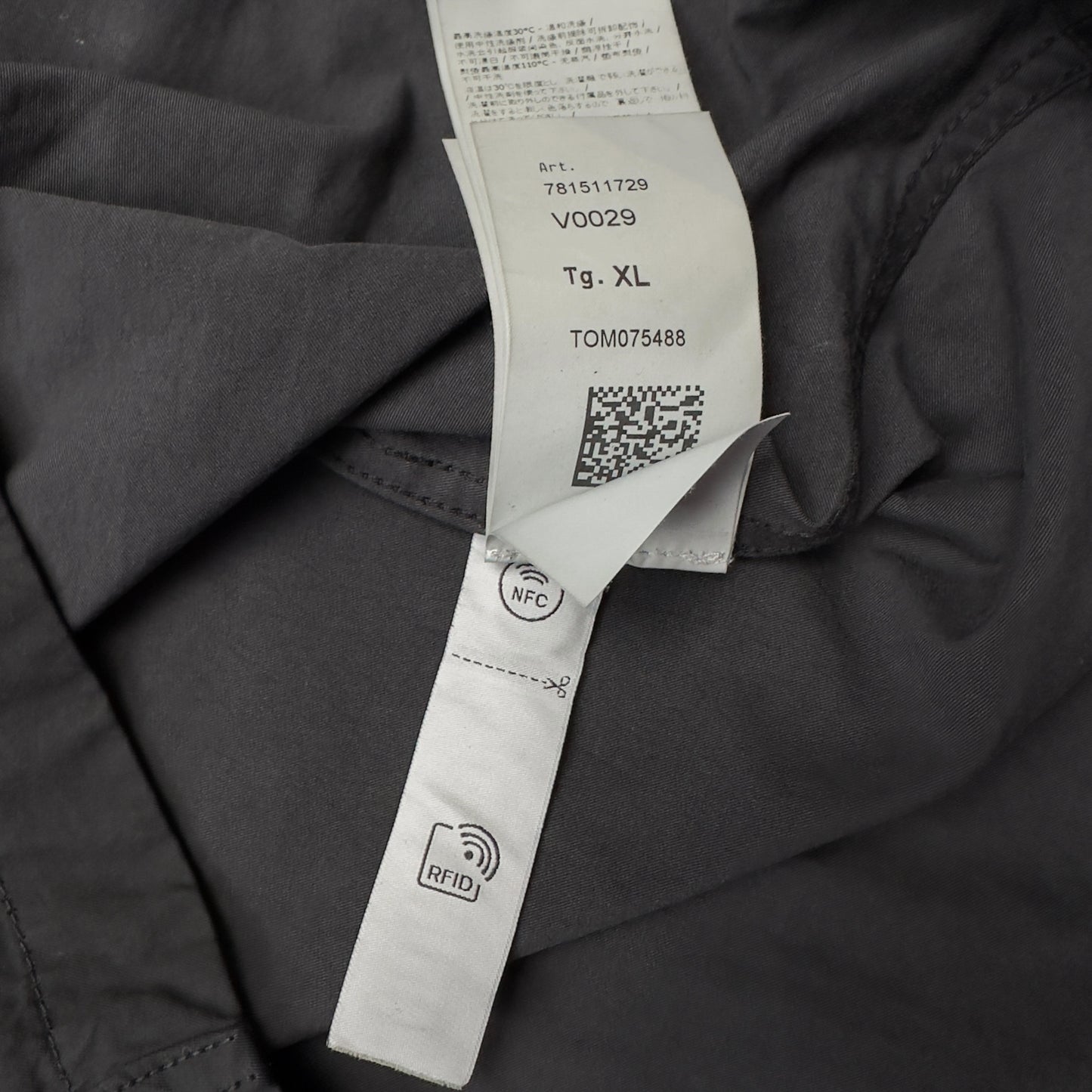 S/S 23 Stone Island Cupro Cotton Twill Overshirt - Black