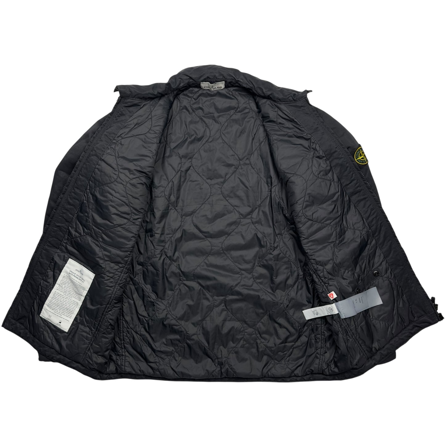 A/W 23 Stone Island Opaque Nylon Twill with Primaloft Overshirt Jacket - Black