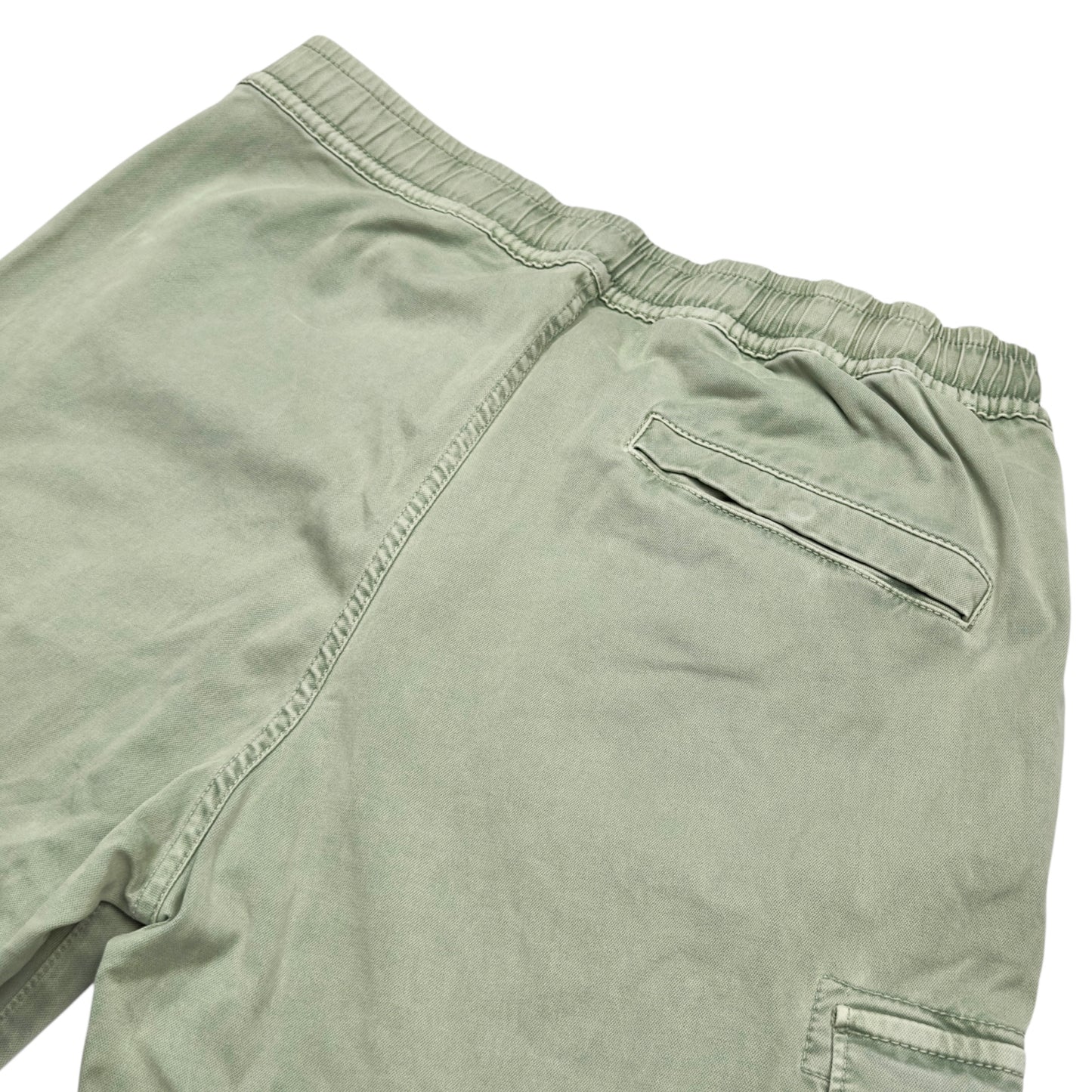 A/W 22 Stone Island Old Effect Cotton Cargo Trousers 32 RE-T - Light Green