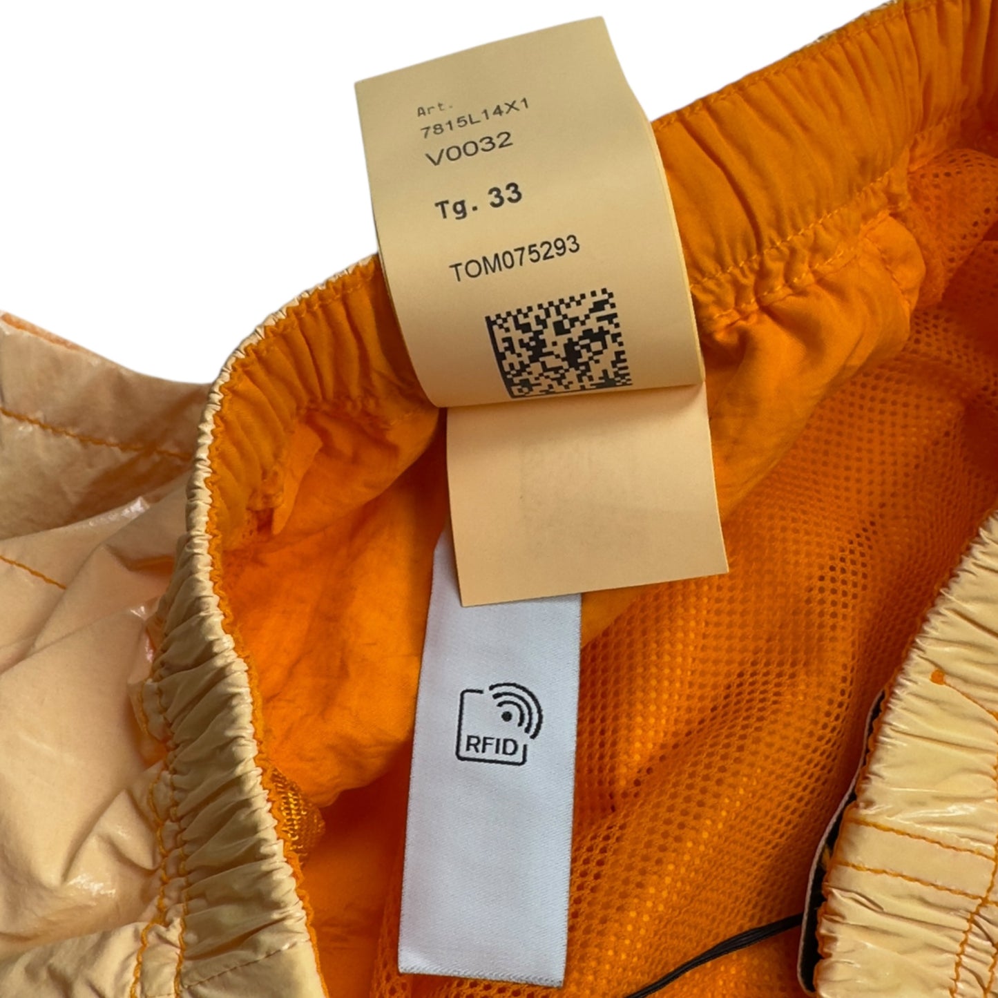 S/S 23 Stone Island Marina Rip Stop Prismatico Shorts - Orange