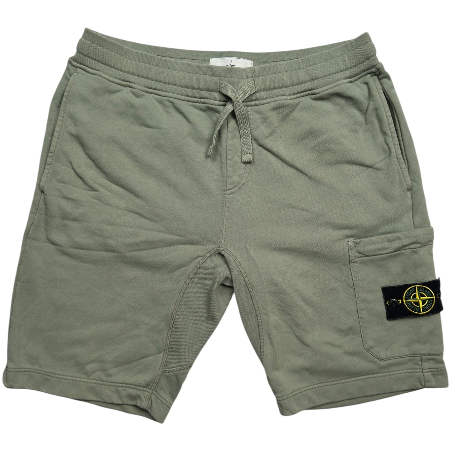 S/S 19 Stone Island Cotton Jersey Cargo Shorts - Sage Green