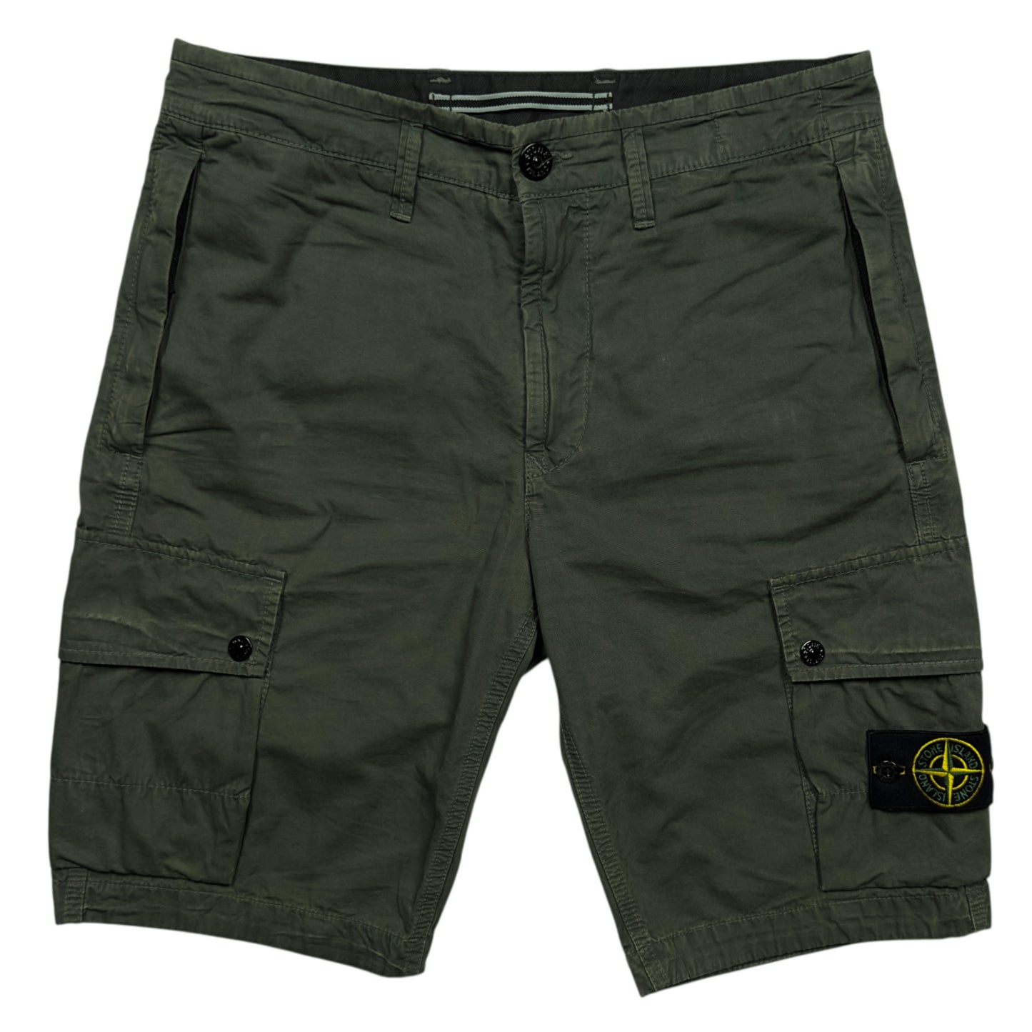 S/S 24 Stone Island Slim Fit Cargo Shorts - Dark Green