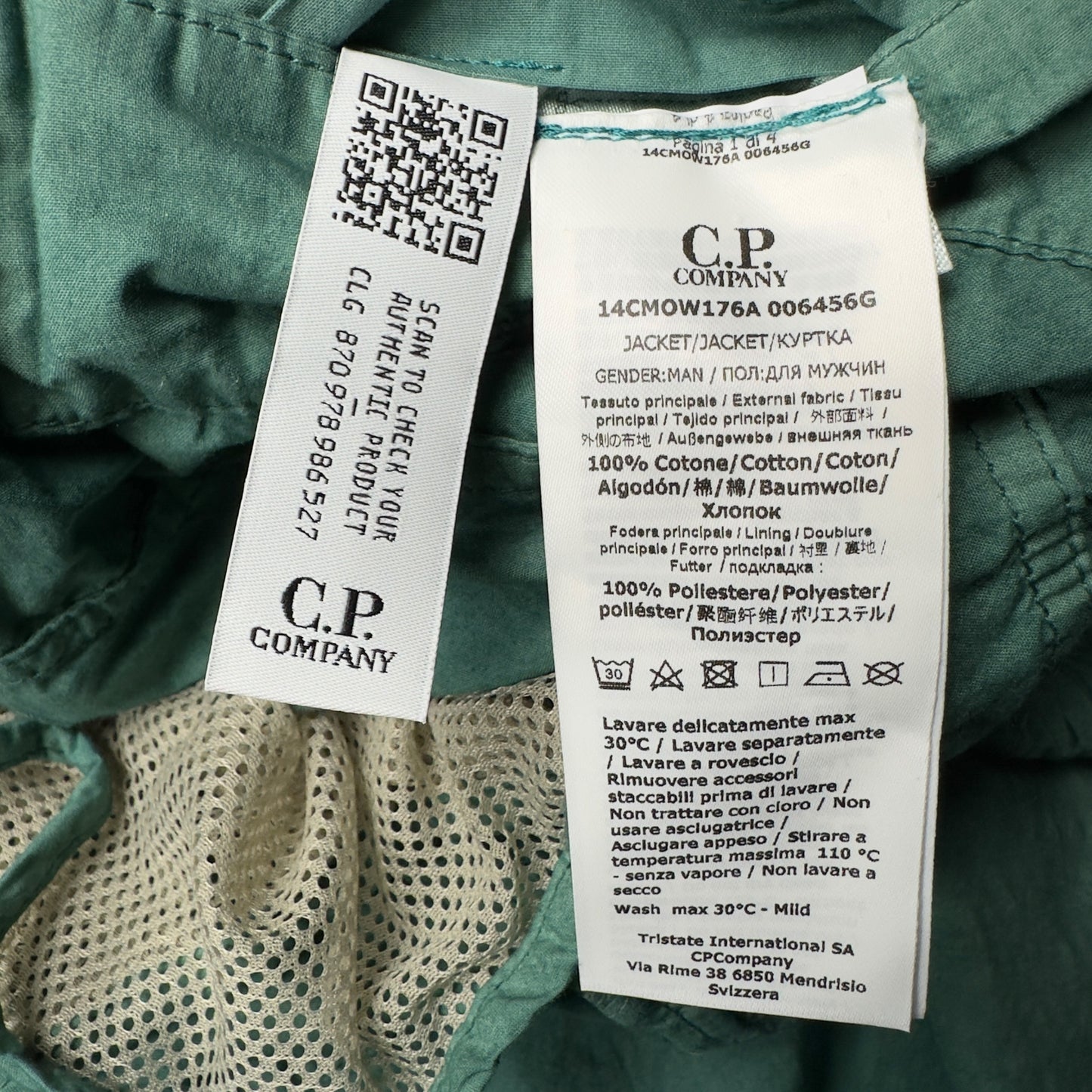 C.P. Company Ba-Tic Wax Cotton "Deadpool" Jacket - Green