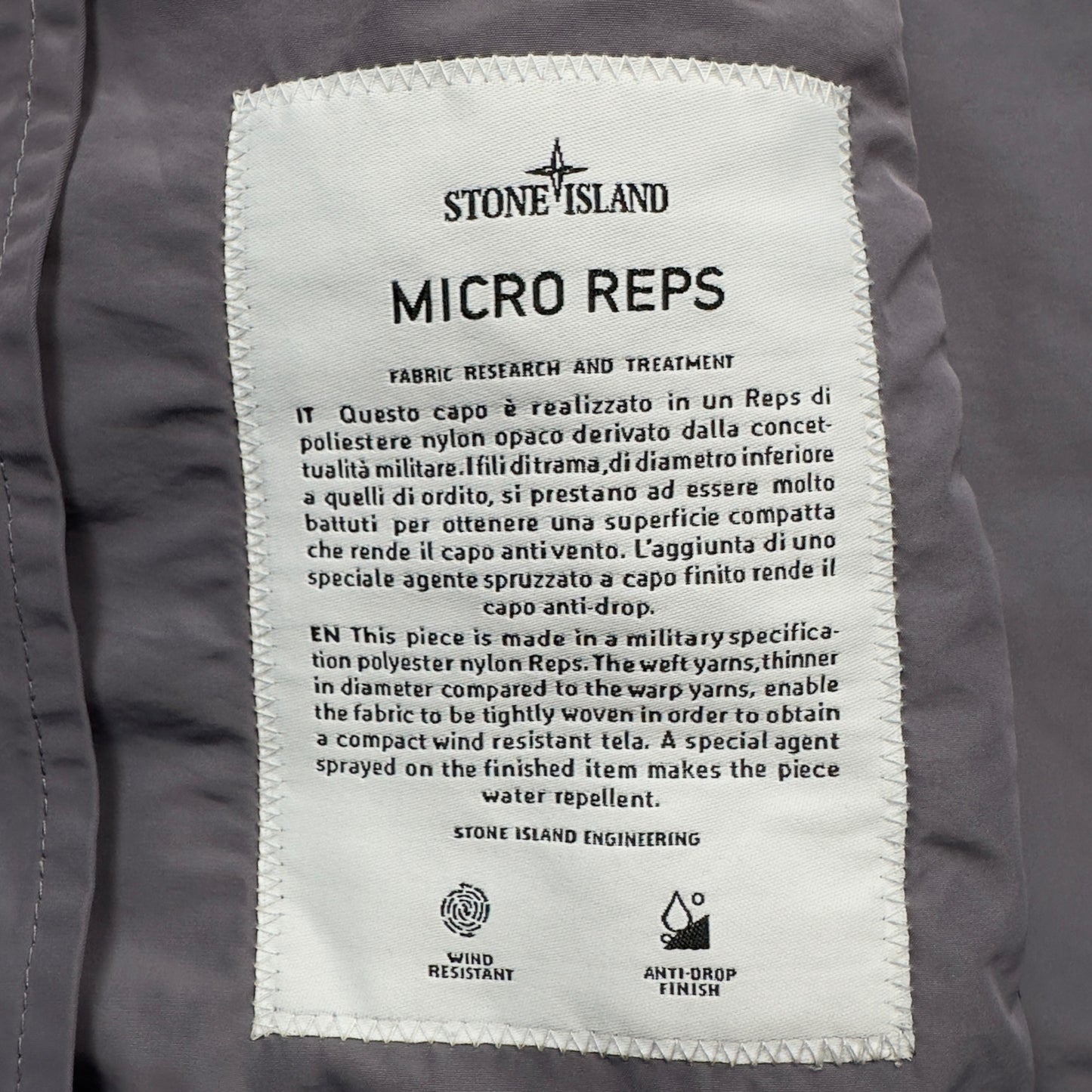 S/S 21 Stone Island Micro Reps Jacket - Grey