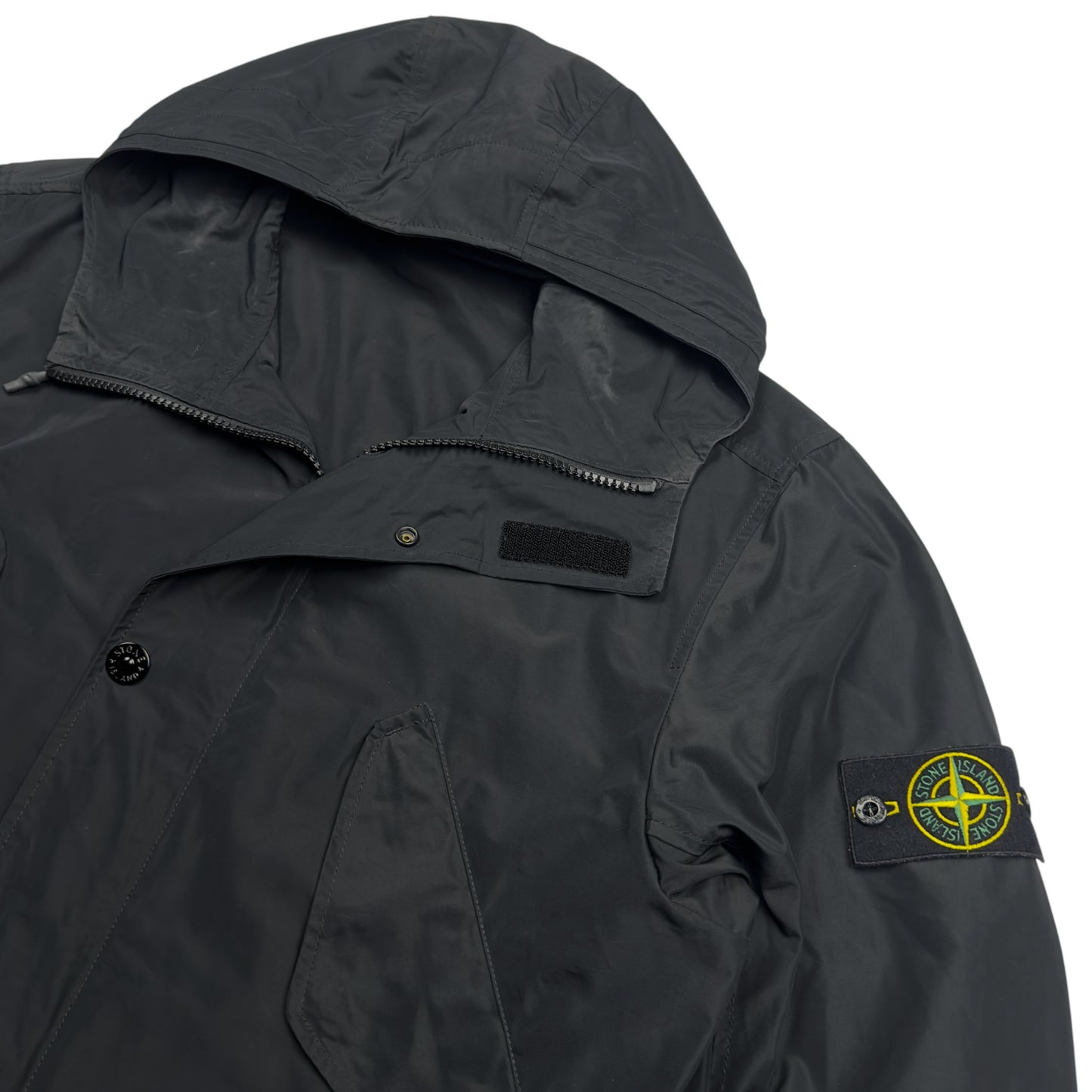 S/S 18 Stone Island Micro Reps Parka Jacket - Black