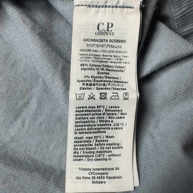 C.P. Company Corduroy Quarter Zip Overshirt - Blue
