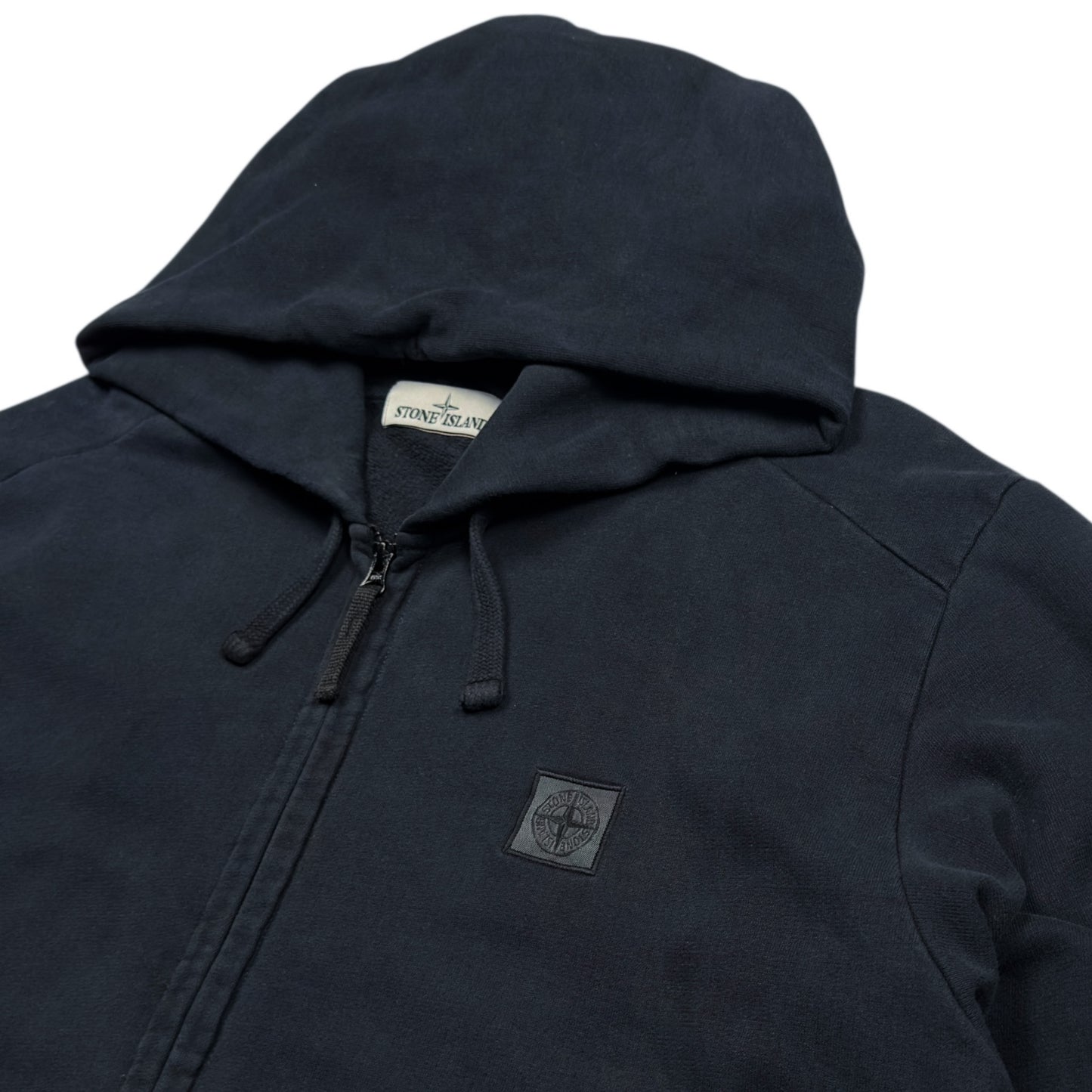 A/W 14 Stone Island Patch Full Zip Hoodie - Navy