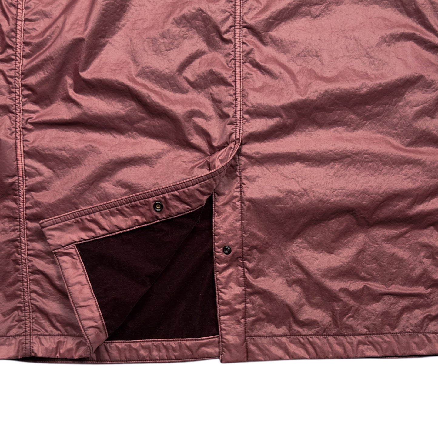 A/W 19 Stone Island Lamy Flock Trench Coat - Burgundy