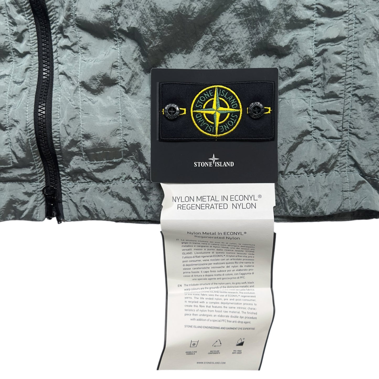 S/S 23 Stone Island Nylon Metal Watro ECONYL Vest - Light Blue