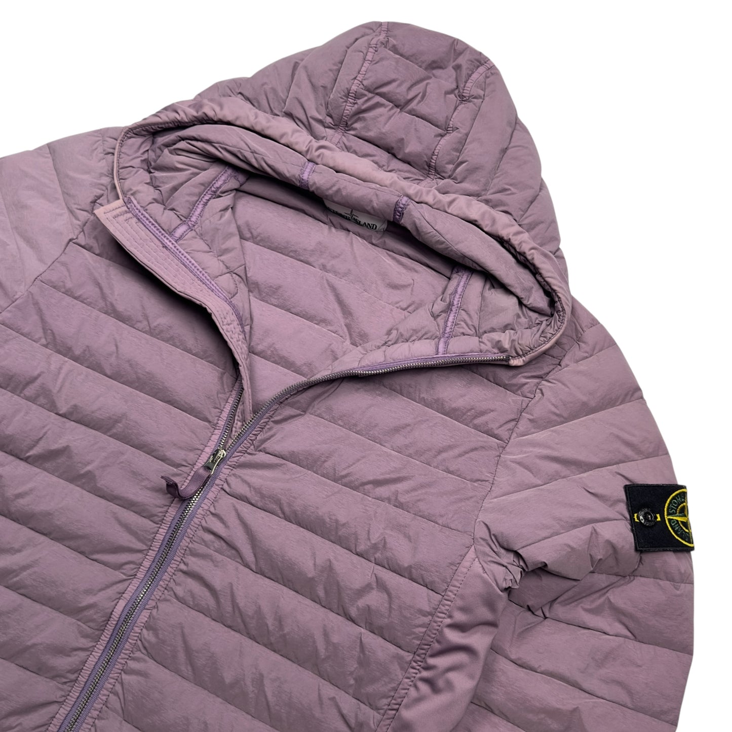 A/W 20 Stone Island Loom Woven Down Chambers Stretch Nylon Down TC Puffer Jacket - Purple
