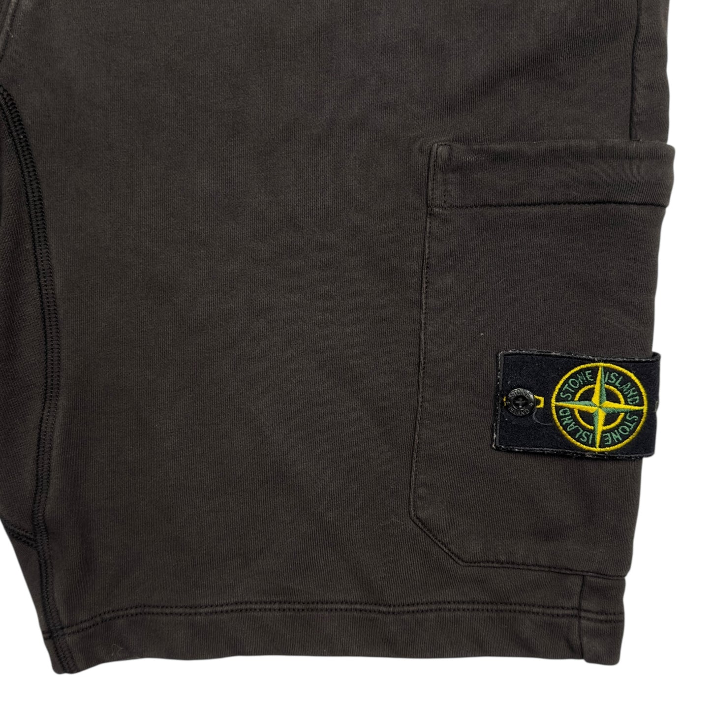 S/S 19 Stone Island Cotton Jersey Cargo Shorts - Dark Brown