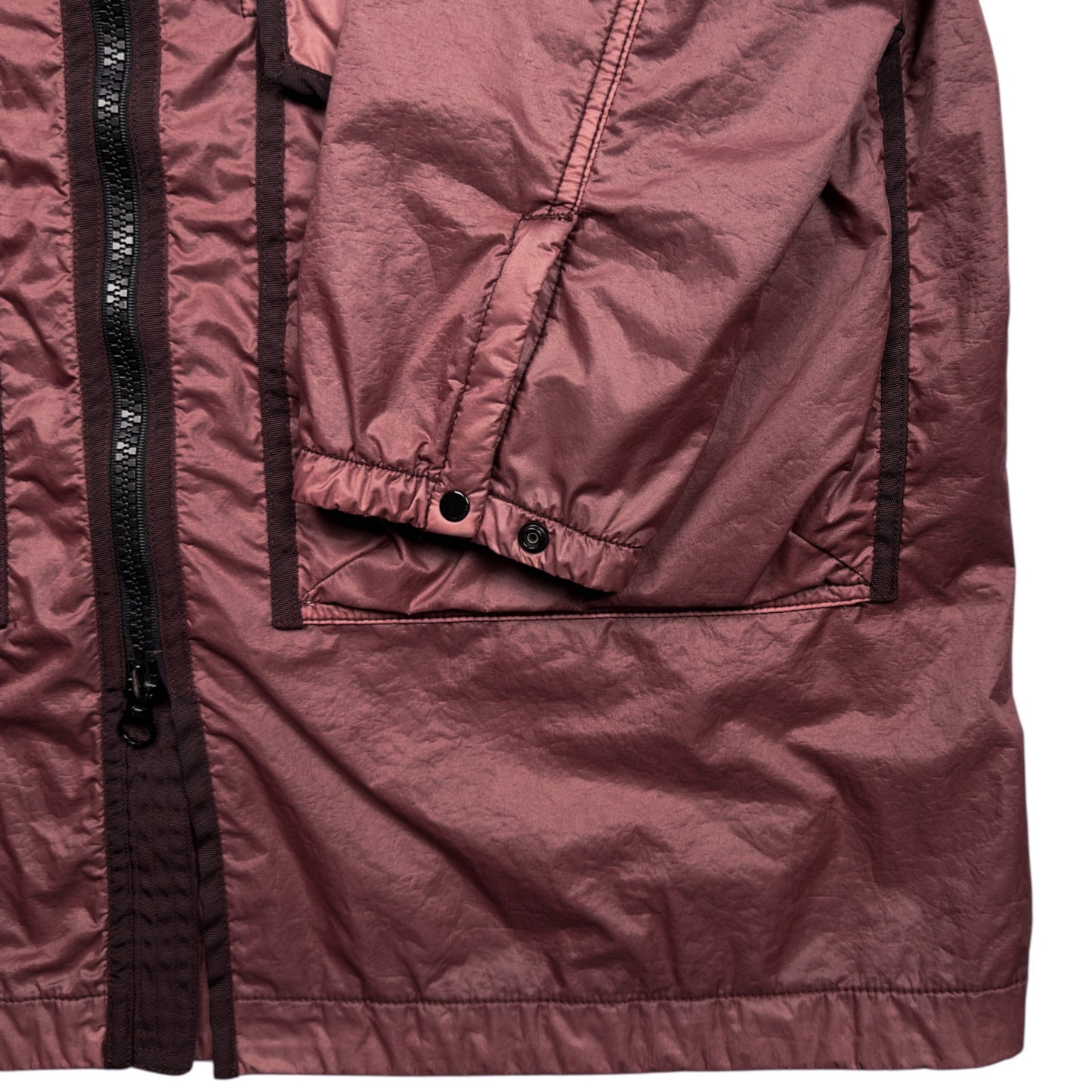 A/W 19 Stone Island Lamy Flock Trench Coat - Burgundy
