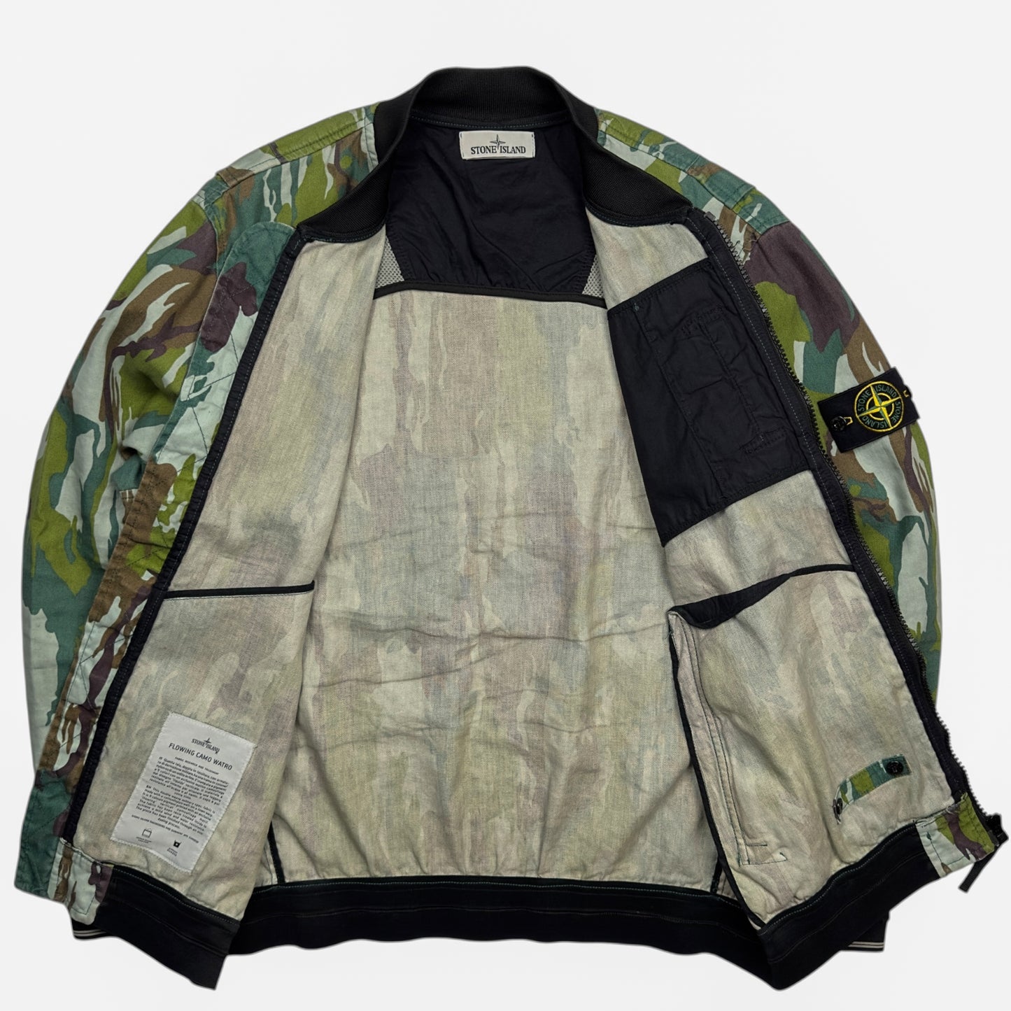 S/S 15 Stone Island Flowing Camo Watro Bomber Jacket