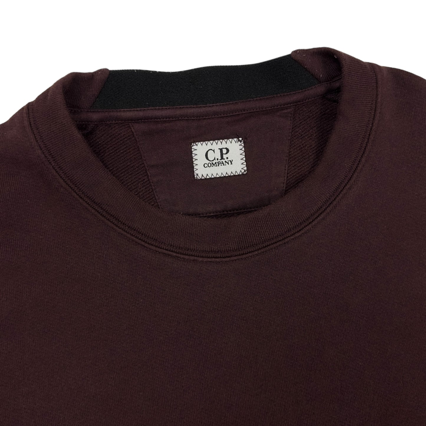 C.P. Company Diagonal Raised Fleece Crewneck Sweater - Brown
