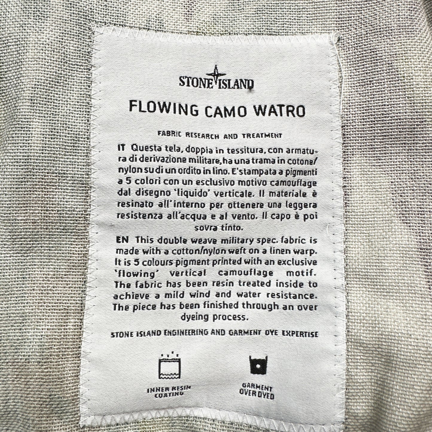 S/S 15 Stone Island Flowing Camo Watro Bomber Jacket