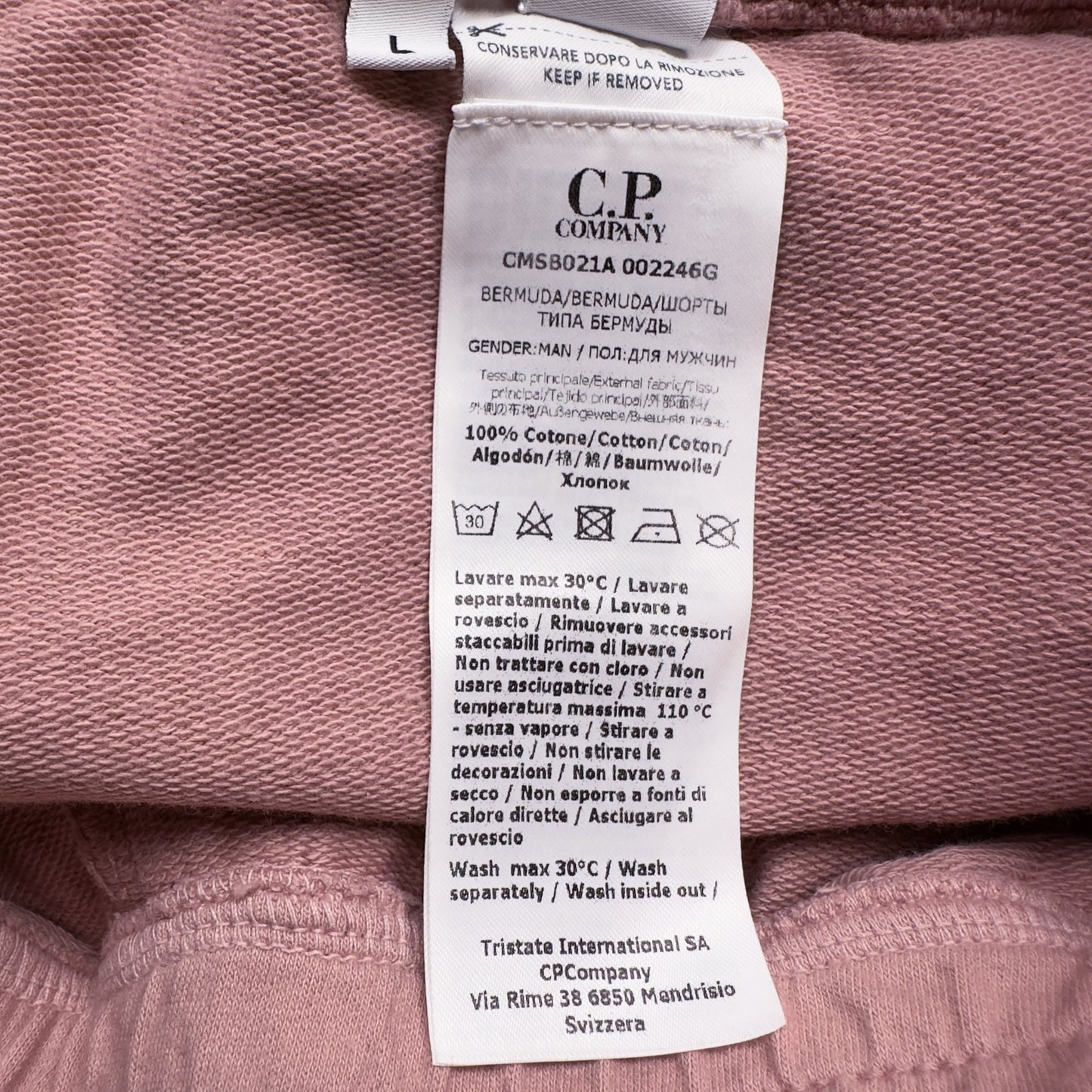 C.P. Company Cotton Lens Shorts - Dusty Rose Pink
