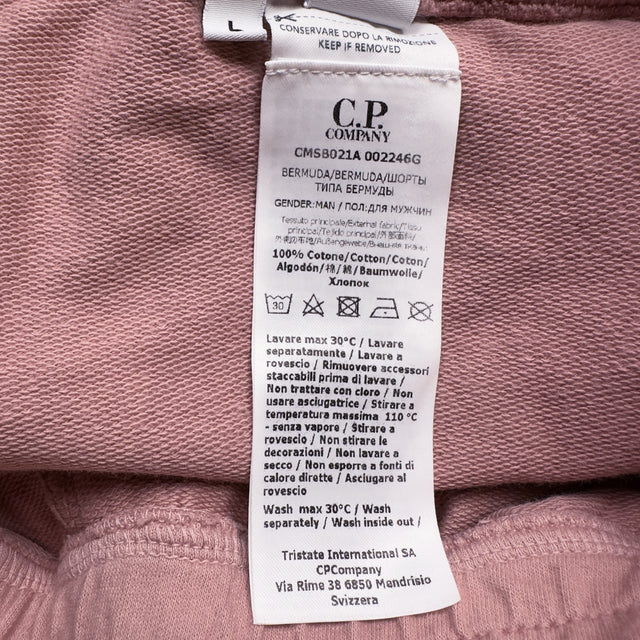 C.P. Company Cotton Lens Shorts - Dusty Rose Pink