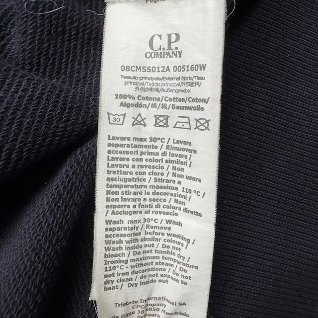 C.P. Company Diagonal Raised Fleece Goggle Full Zip - Navy