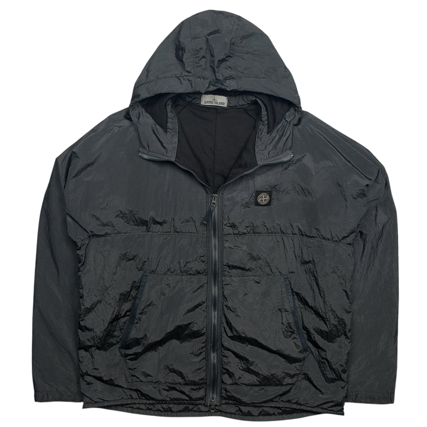 A/W 19 Stone Island Nylon Metal Watro Ripstop Windbreaker Jacket - Dark Grey