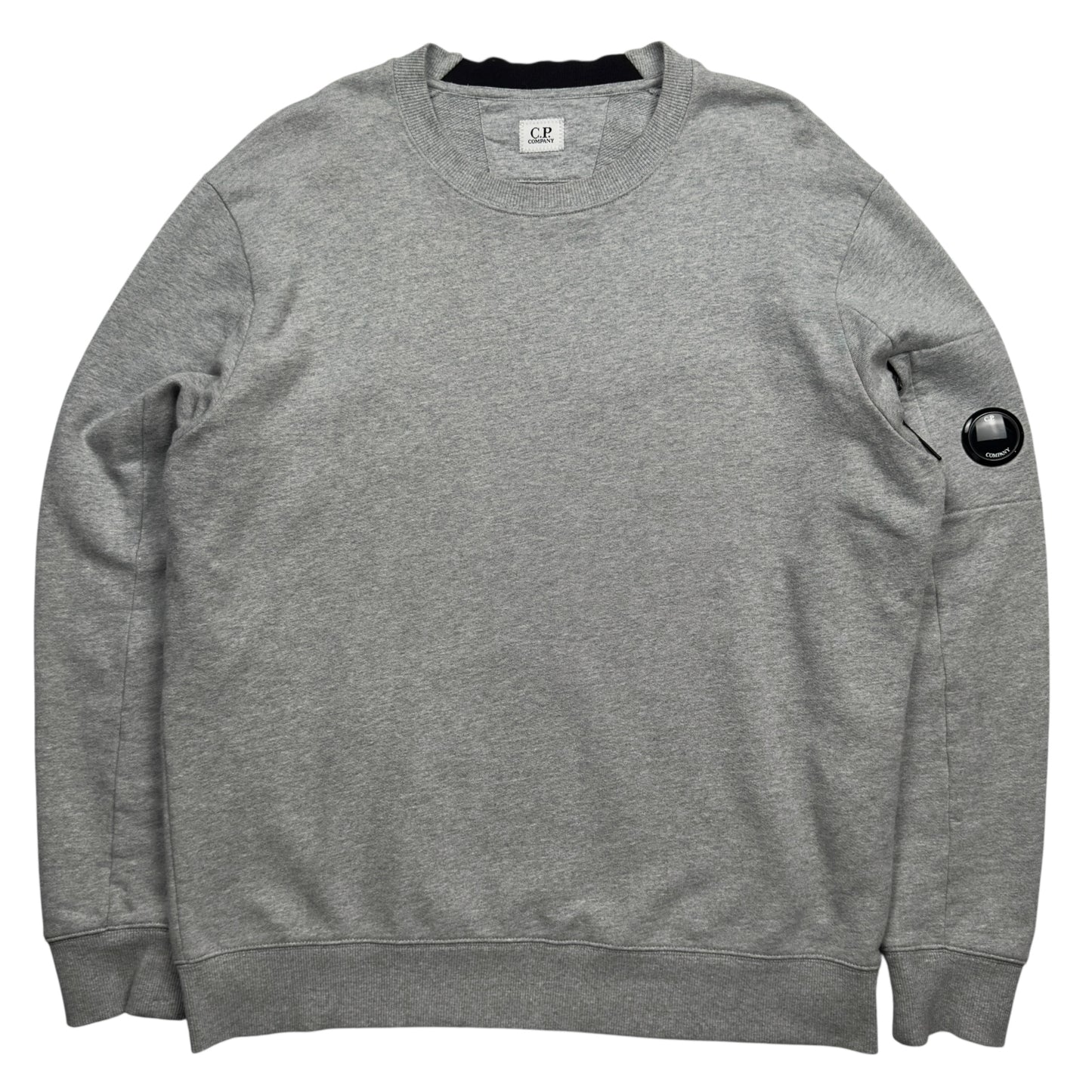 C.P. Company Diagonal Raised Fleece Crewneck Sweater - Grey